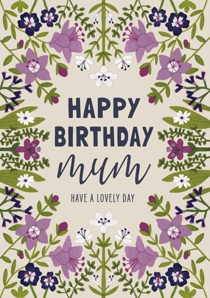 Pretty floral Mum Birthday card 1000 created by Made by Burbs