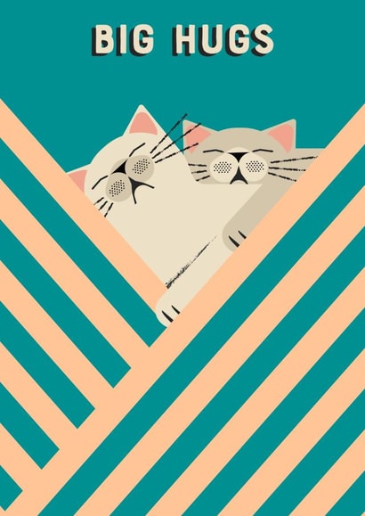 Cat Cuddles created by @simonwelchillustration