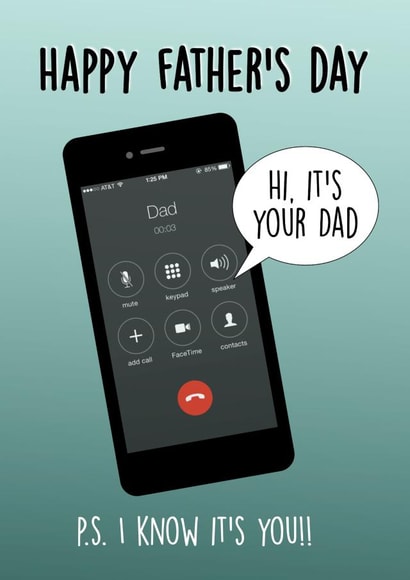 Technophobe Dad Father's Day card created by SnailMail