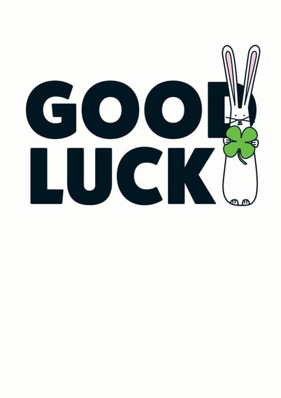 Good Luck Bunny card created by Hoppy Bunnies