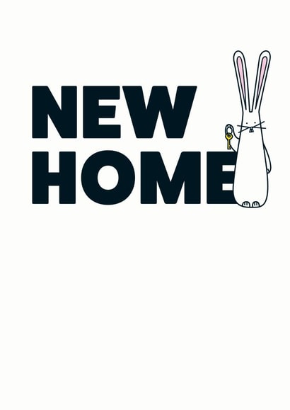 New home bunny and keys card created by Hoppy Bunnies