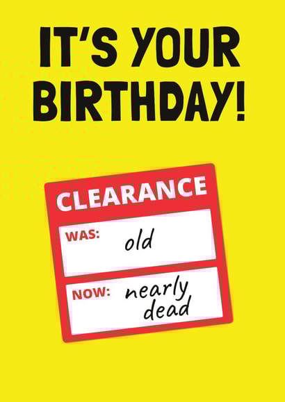 Funny Clearance Birthday Card created by Tishy Tashy
