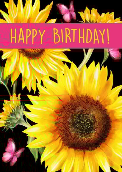 Happy Birthday Sunflowers card created by Rocket68