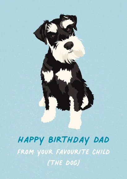 Happy Birthday Dad, from the dog created by Amy V Packham Art