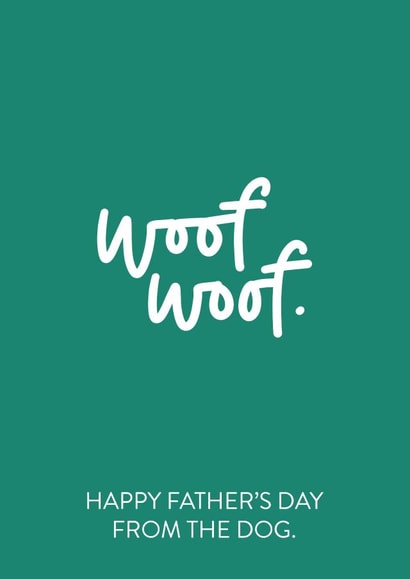 Dog Father's Day Card created by Blink Lettering