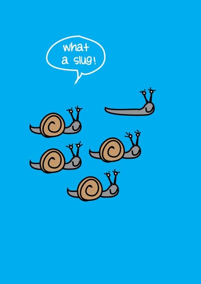 what a slug! funny birthday card created by Lucy Likes It