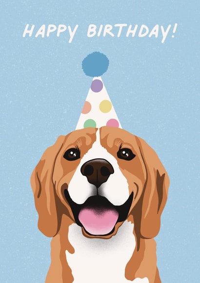 Happy Birthday From The Beagle created by Amy V Packham Art