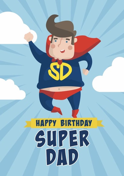 Happy Birthday Super Dad created by Geordies Love Gin