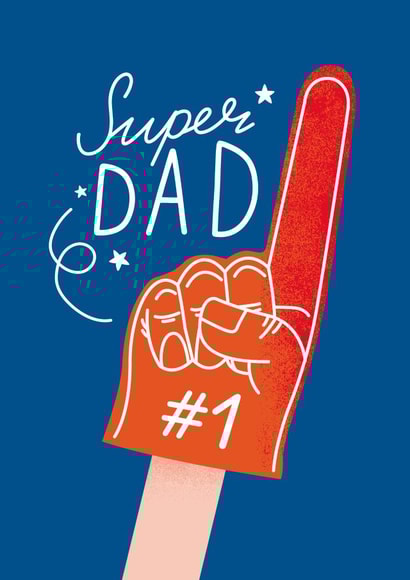 Number One Super Dad Father's Day Card created by Powerful Paper Co