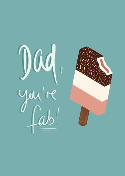 Dad you’re fab Father’s Day card created by Sage Studio