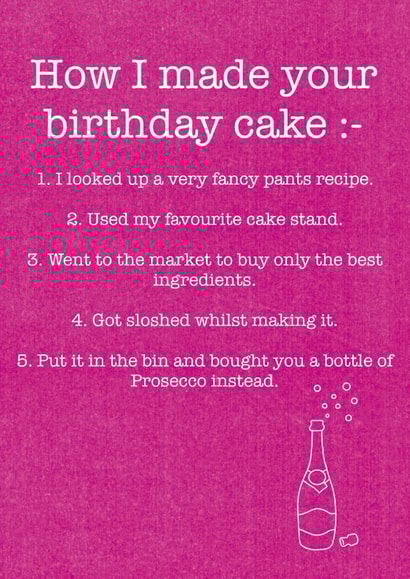 Pink Prosecco Birthday Card created by Victoria Gordon