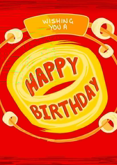 hula hoops birthday card created by B S