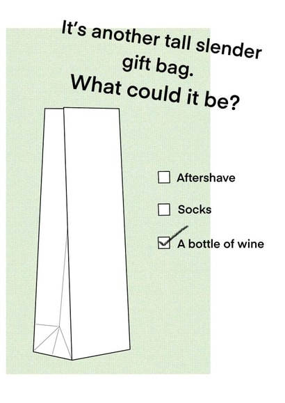 Bottle bag special occasion card created by Victoria Gordon