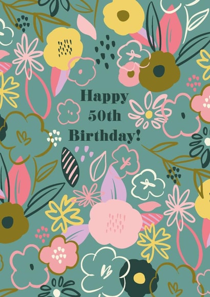 Happy 50th Birthday 1001 created by Sazerelli Designs