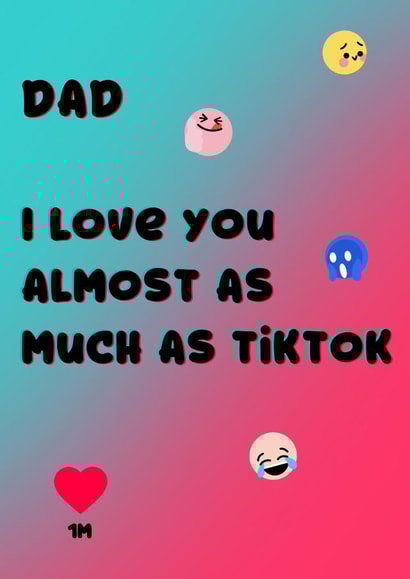 TiktTok Father’s Day card created by Paper Wishes Co