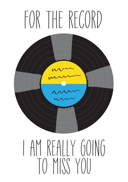 For The Record Leaving Card created by HabFab