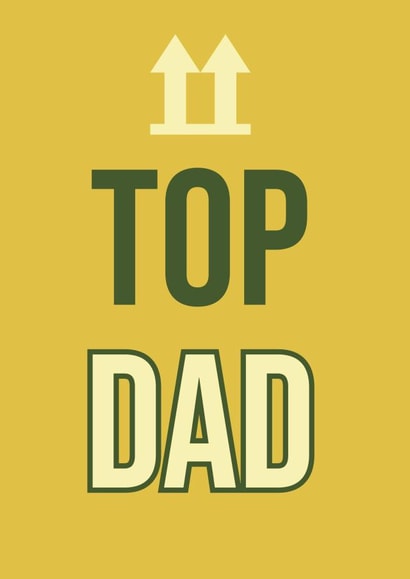 Top Dad Father's Day or Birthday Card for that awesome legend of a Dad created by SQRRL STUDIOS