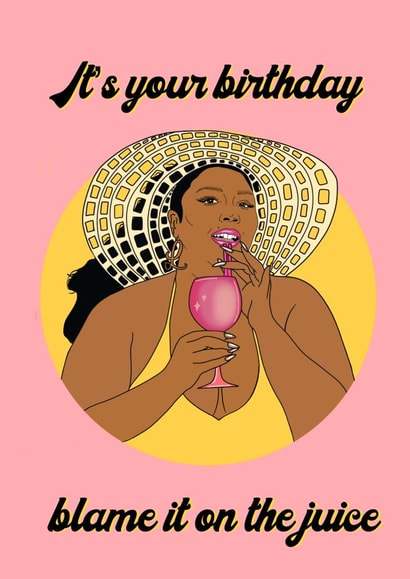 Lizzo birthday card created by Ain't It Fun