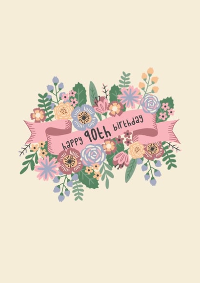 Happy 90th birthday  created by Laura Mason