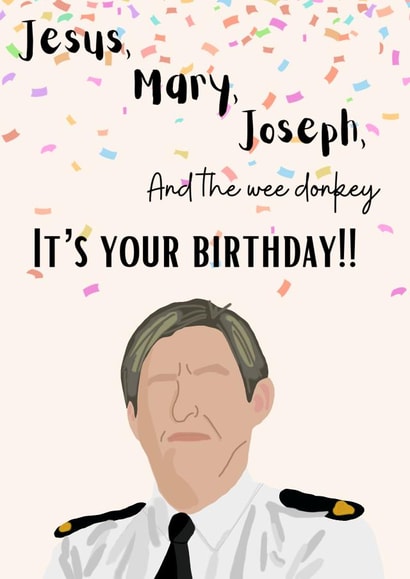 Jesus Mary Joseph and the wee donkey it’s your birthday!! created by Squares of el