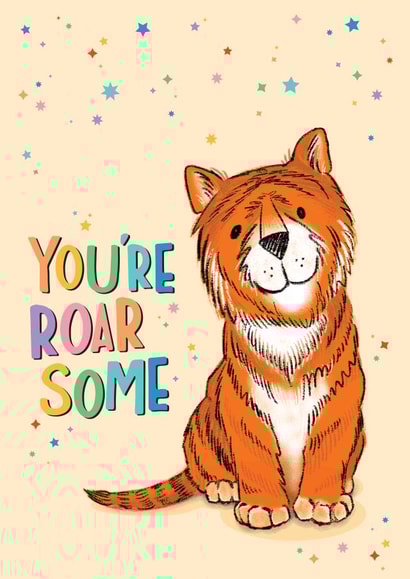Roarsome Tiger Birthday Card created by Suzanne Brearley Design