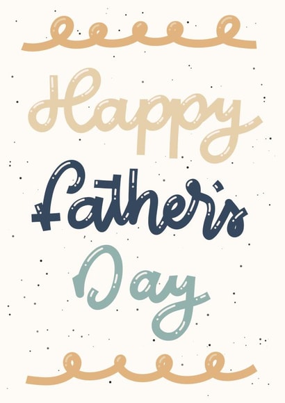 Hand-lettered Father's Day Card created by Jenni Ahlberg - Jeah Design