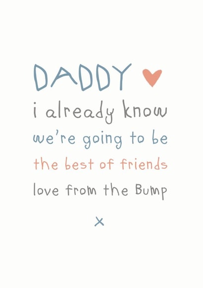 Father's Day From the bump - best of friends created by Cloud 9 Design