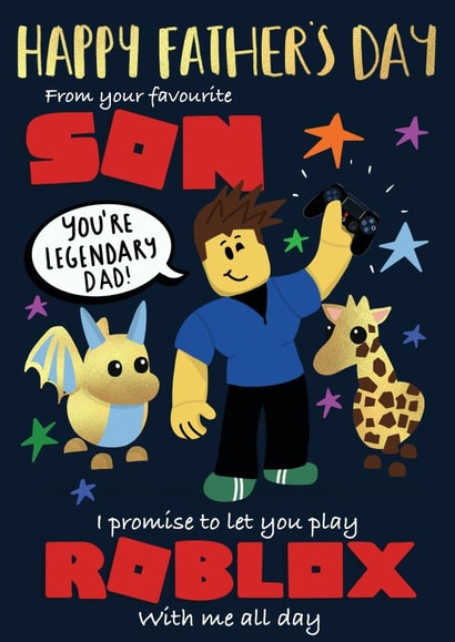 Roblox fathers day card from your son created by NICHOLA COWDERY ILLUSTRATIONS 
