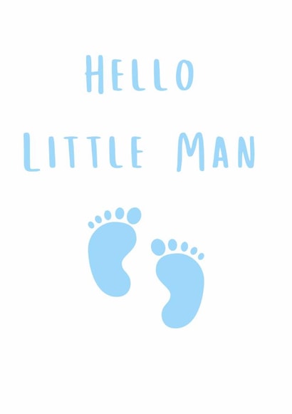Hello Little Man - New Baby Card created by A Bee's Designs