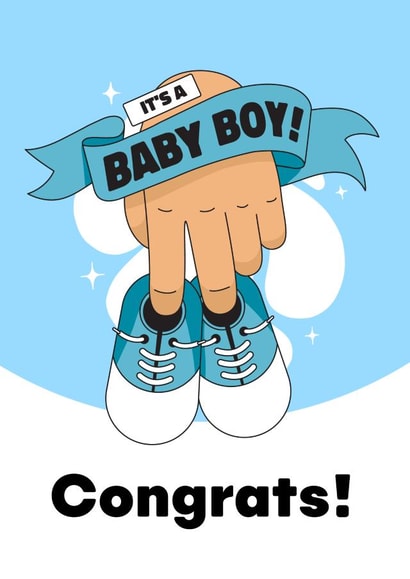 It's a baby boy! New Baby Card created by WITH LOVE