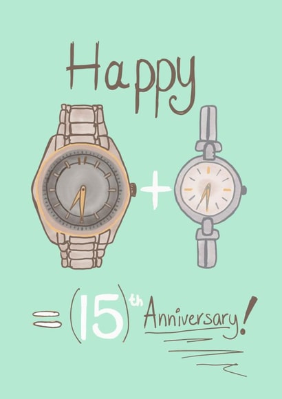 Time Flies 15th Anniversary Card! created by Amelia Paveley