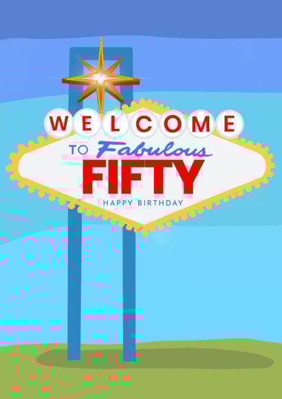 Fabulous Fifty Vegas Card created by Faye Burtenshaw