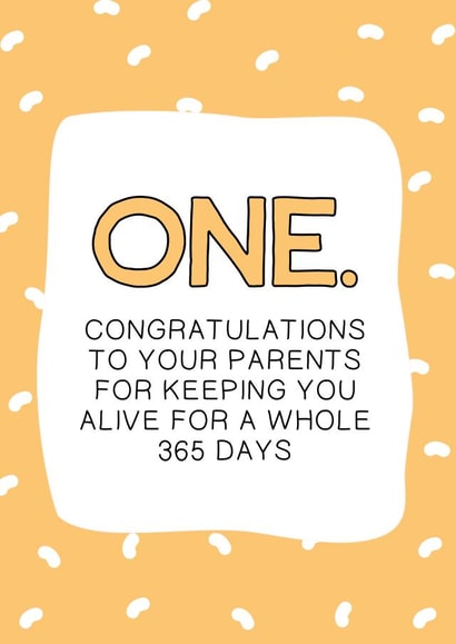 First (1st) birthday card created by Letters & Lines