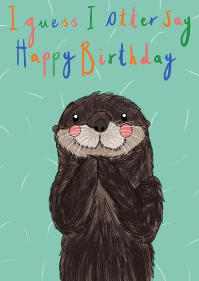 Otterly Adorable Birthday Card created by Molliemadethis 