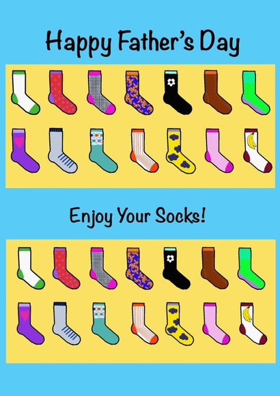 Socks! fathers day card created by Love Luna