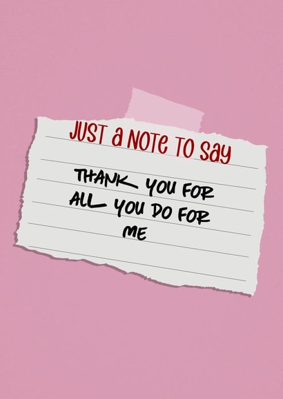 Just a Note...Appreciation Card created by Pink + Pip