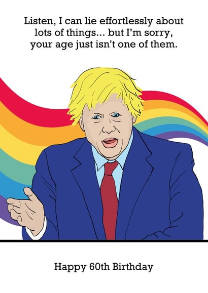 Boris 60th Birthday Card created by Bobby Sazzler