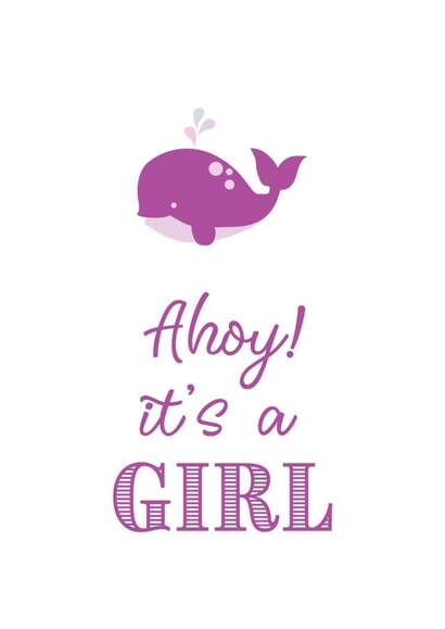 Ahoy it's a girl, new bay card created by Nutmeg Studio