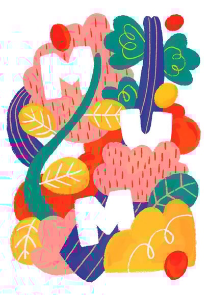 Colourful Plant Card for Mum created by Eliott Bulpett 