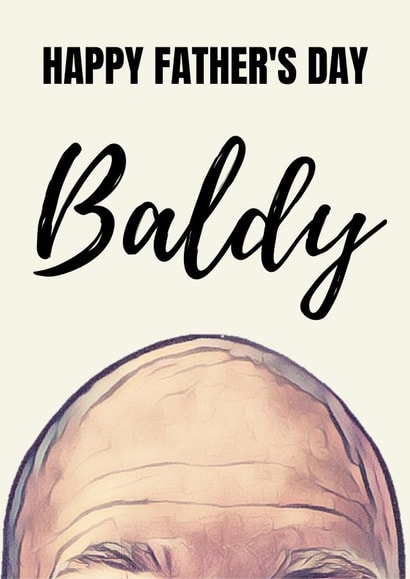 Baldy Father's Day Card created by RAPPIT