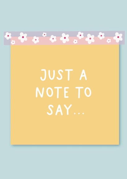 Just a note to say card created by Emelye Kate Designs