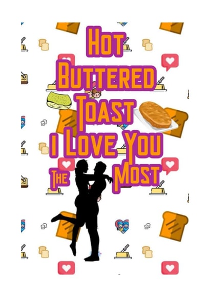 butter toast valentine card created by yerref