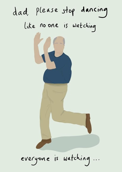 Dad dancing card created by Eat the Moon