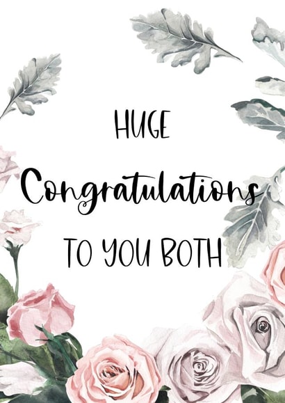 Congratulations card - perfect for an engagement or wedding. created by Betty & Nell