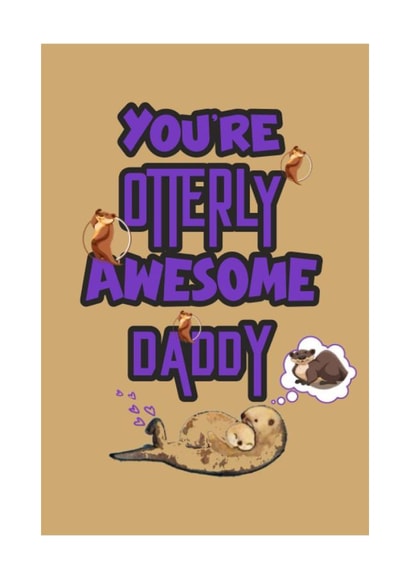 Otterly fathers day card created by yerref