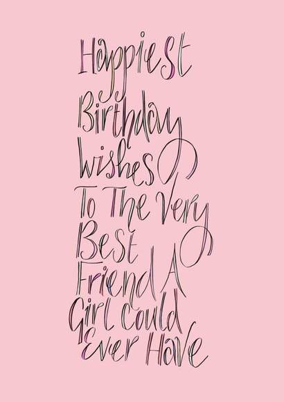 Rainbow Best Friend Birthday Card created by Naughty Nice