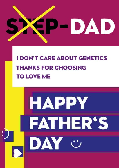 Step Dad Father's day card created by Vektorama