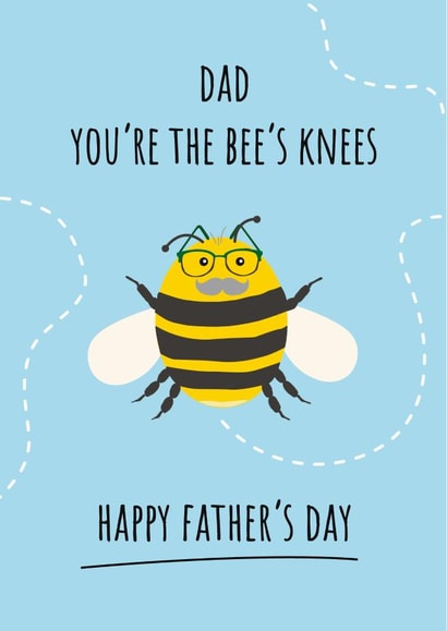 Bee's knees Father's Day card 1001 created by The Northern Bird