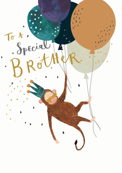 Special Brother Monkey Card created by Louise Tiler