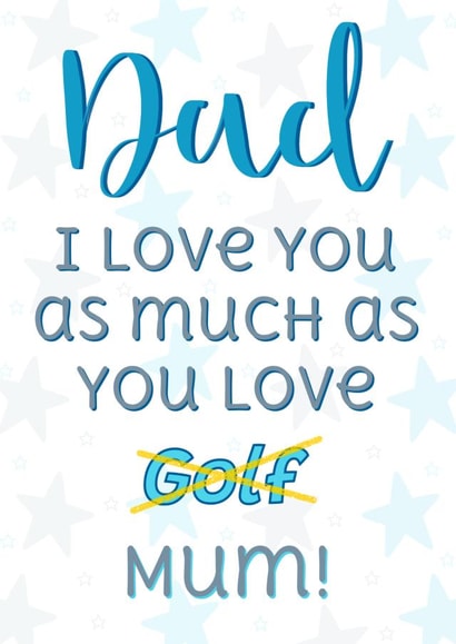 Funny Golf Lover Dad Card created by MadeByLauraxx